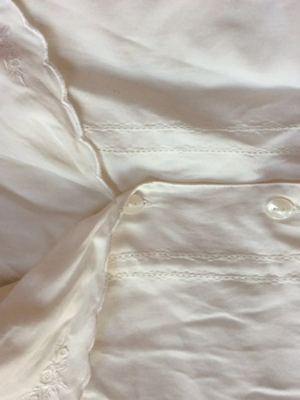 Vintage Jantzen White Cottagecore Embroidered Blouse Size 24 - Picture 5 of 5